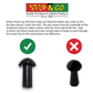 Stop & Go 3075 Mushroom Tire Plugs 3/4" Length x 5/16" Shaft Diameter  (50 Pack)