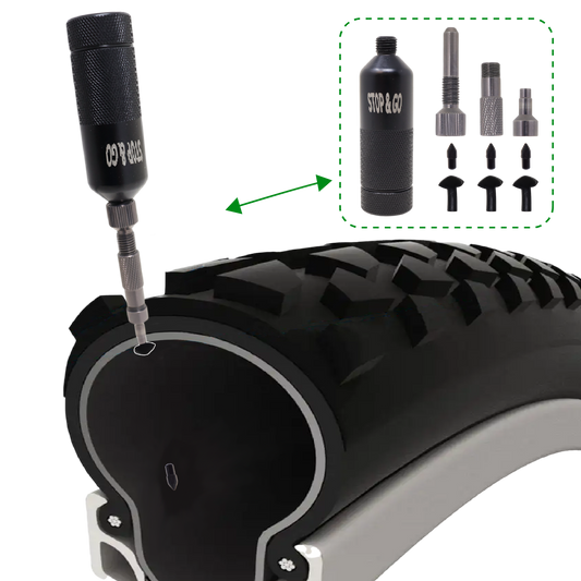 Stop & Go 200 Mini Pocket Plugger Tubeless Tire Repair Kit for Bikes & E-Bikes