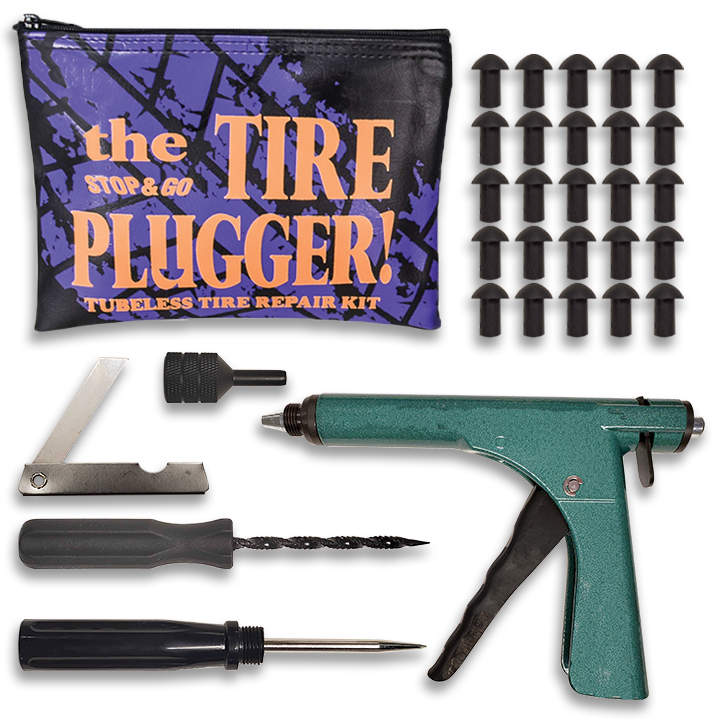 Stop & Go 1075 Tubeless Tire Plugger Repair Kit for Punctures & Flats (25 Plugs)