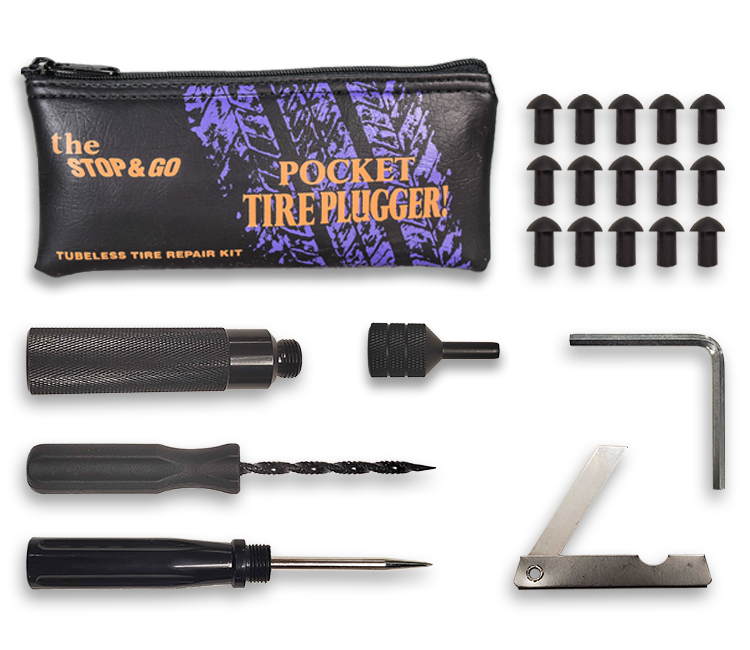 Stop & Go 1000 Tubeless Tire Pocket Plugger Repair Kit (15 Mushroom Plugs)