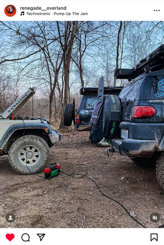 Renegade_Overland on Instagram with Stop & Go Dual Piston Portable Air Compressor