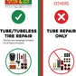 Stop & Go 100 27 Piece Bicycle Repair & Inflation Kit for Tubeless and Tube-Type Tires Works on BMX, XC, Mountain, Road, Gravel, & E-Bikes (4 Patches & 10 Rope Plugs)