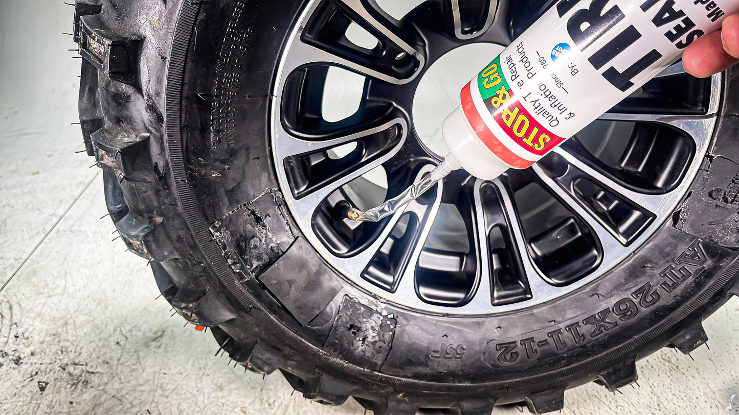 Stop & Go Premium Flat Preventative Tire Sealant Made in The USA (16 oz) Single