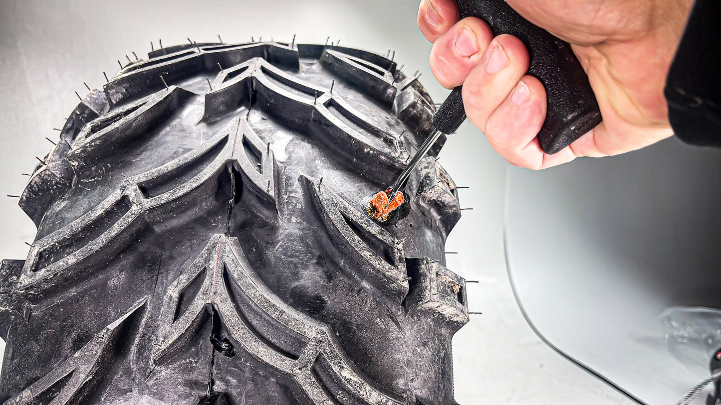 Stop & Go 1020 25 Piece Tubeless T-Handle Rope Plug Tire Repair Kit for Punctures or Flats on Car, Motorcycle, ATV, Jeep, Truck, & Tractor (20 Plugs)